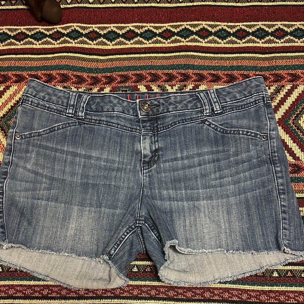 Elle Distressed Blue Jean Shorts